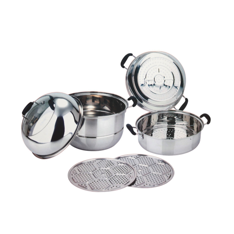 CB Brand 34cm 4 Layer Steamer Pot 潮寶韓式複底多用鍋（組合蓋） - Tuk Tuk Mart
