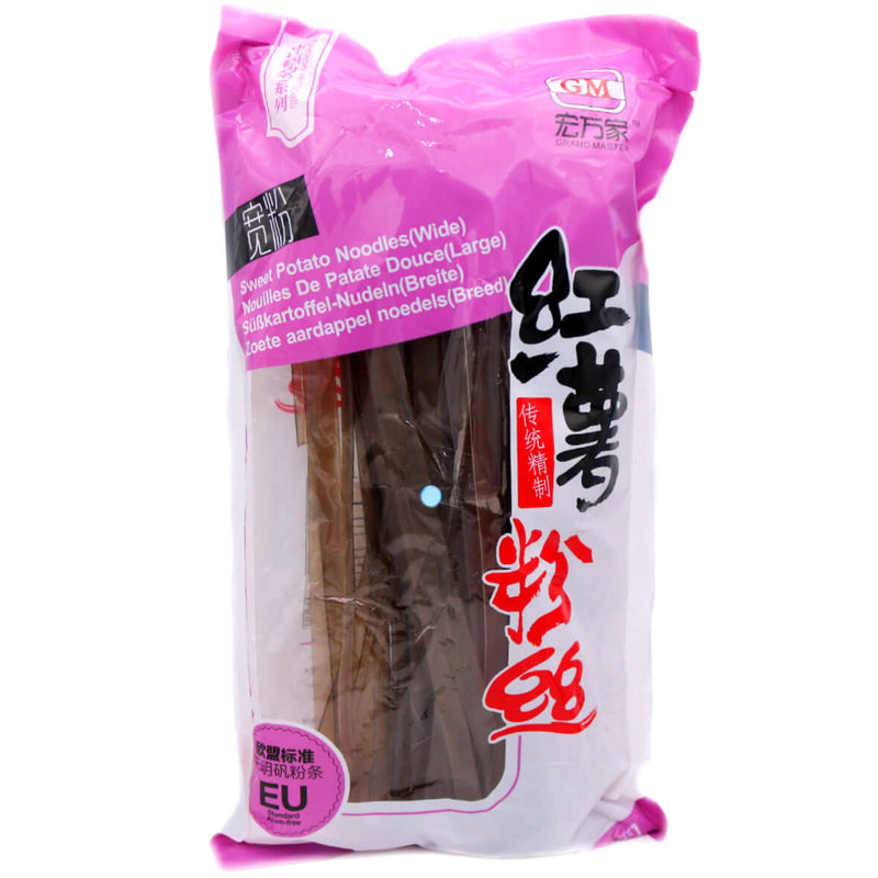 Grand Master Sweet Potato Vermicelli (Wide) 宏萬家紅薯粉條 (寬粉) 400g - Tuk Tuk Mart