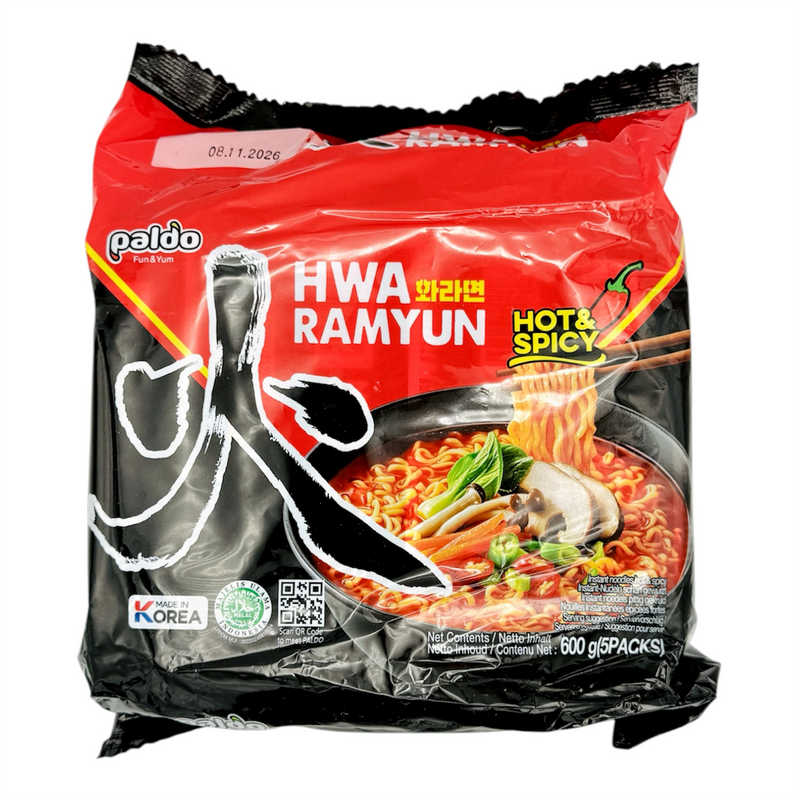 Paldo Hwa Ramyun Hot & Spicy (120g*5Pcs) 600g