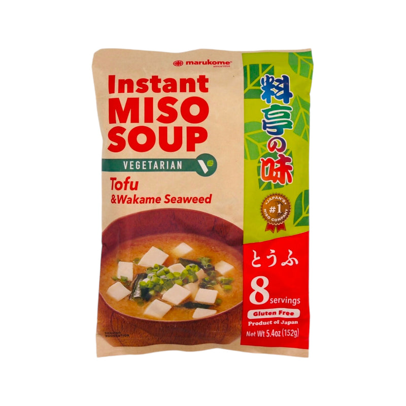 Marukome Instant Miso Soup with Tofu & Wakame Seaweed(8Pcs)(Vegetarian) 152g - Tuk Tuk Mart