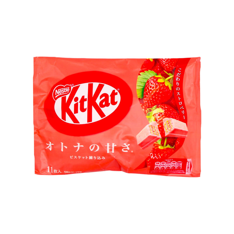 Japan Nestle Kit Kat Mini Strawberry Biscuit (11.3g*11 Pcs) 124g - Tuk Tuk Mart