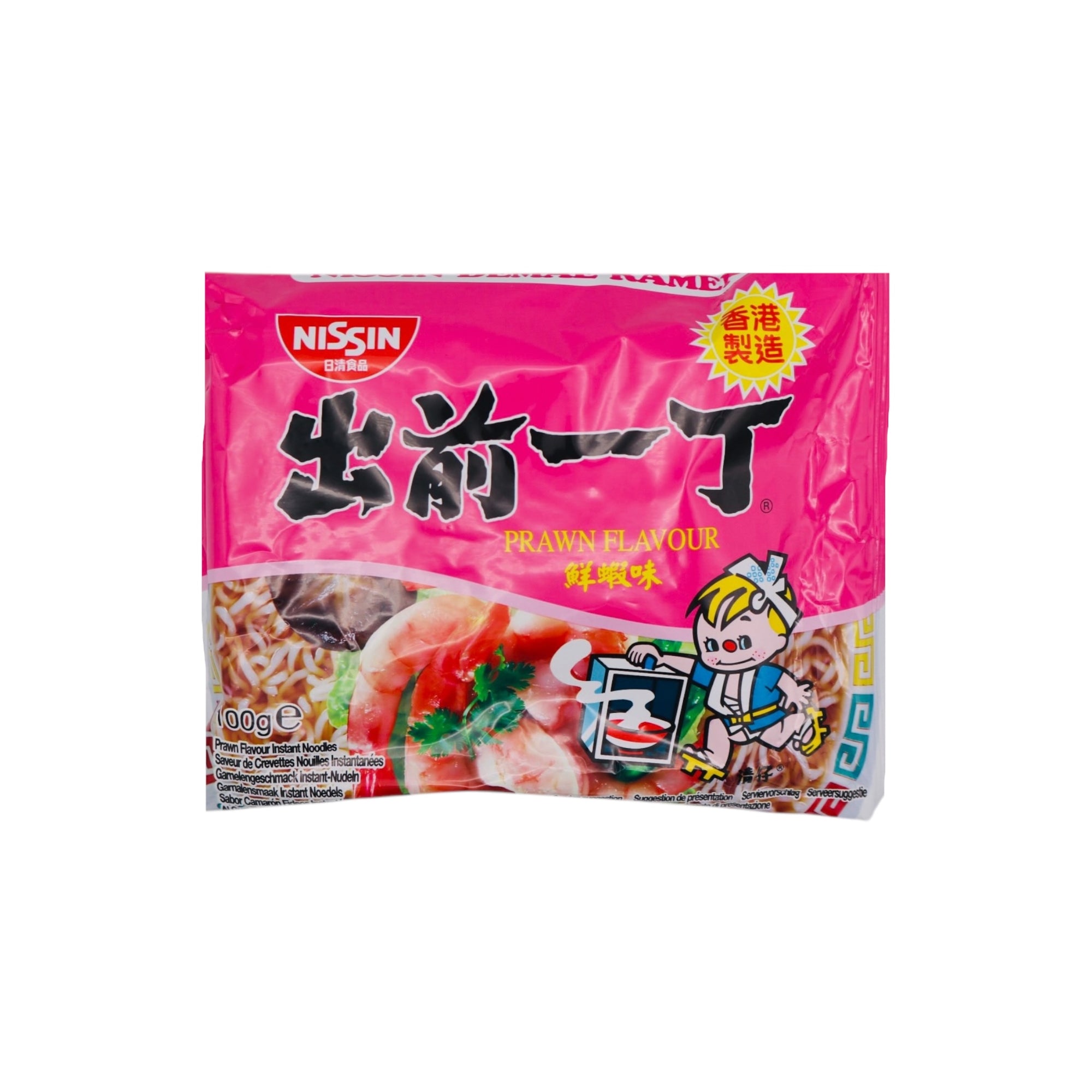 Nissin Demae Ramen Prawn Flavour Instant Noodle 出前一丁鮮蝦味湯麵 100g