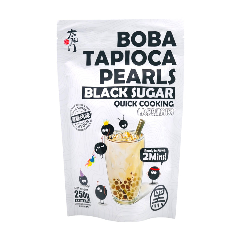TYM Boba Tapioca Pearls - Black Sugar Flavour 太陽門快熟粉圓黑糖口味 250g - Tuk Tuk Mart