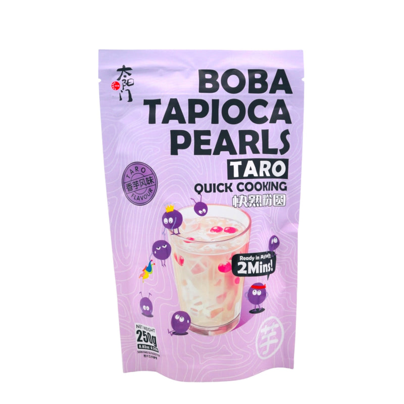 TYM Boba Tapioca Pearls - Taro Flavour 太陽門快熟粉圓香芋口味 250g - Tuk Tuk Mart