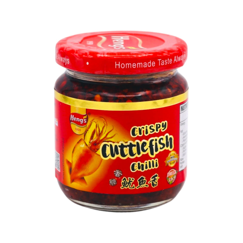 Heng's Crispy Cuttlefish Chilli 香脆魷魚香 180g - Tuk Tuk Mart