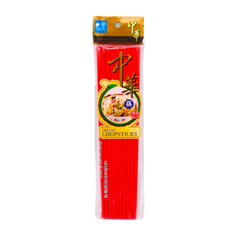 Shun Ta Melamine Red Chopsticks 10 Pairs - Tuk Tuk Mart