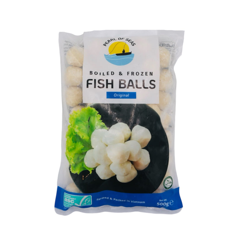 Pearl Of Seas Boiled & Frozen Fish Ball Original Flavour 500g - Tuk Tuk Mart