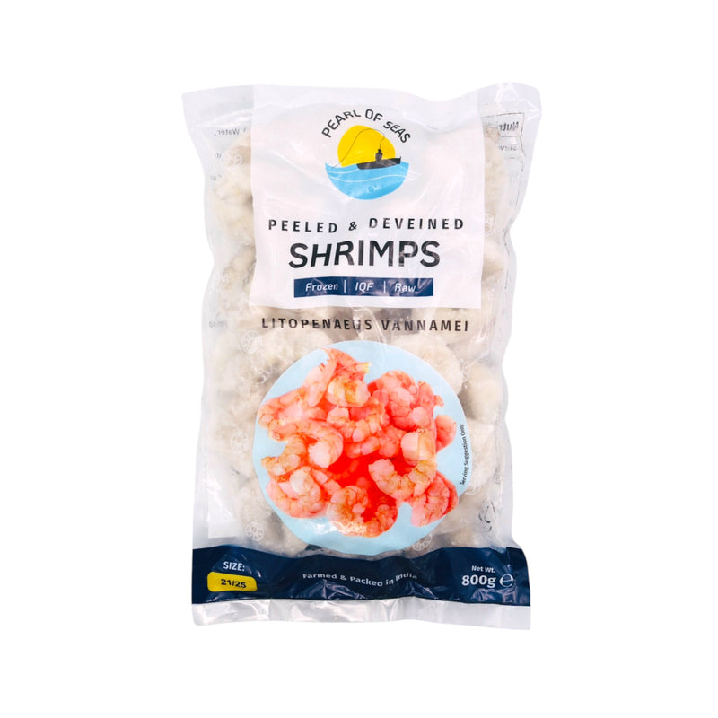 Pearl Of Seas Peeled & Deveined Shrimps (Size 21/25) 800g (Frozen) - Tuk Tuk Mart