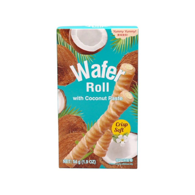 YUMMY YUMMY Wafer Roll - Coconut Flavour 54g - Tuk Tuk Mart