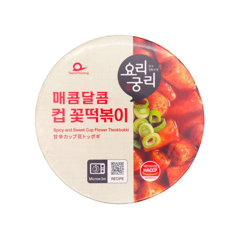 Semchorong Spicy and Sweet Cup Flower Instant Tteobokki 142g - Tuk Tuk Mart