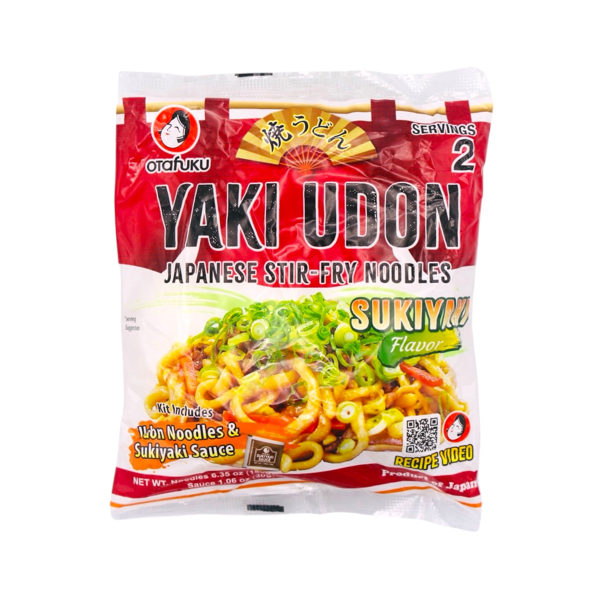 Otafuku Yaki Udon Sukiyaki Flavour (Stir-fry Udon Noodles) (2 Servings) 420g - Tuk Tuk Mart