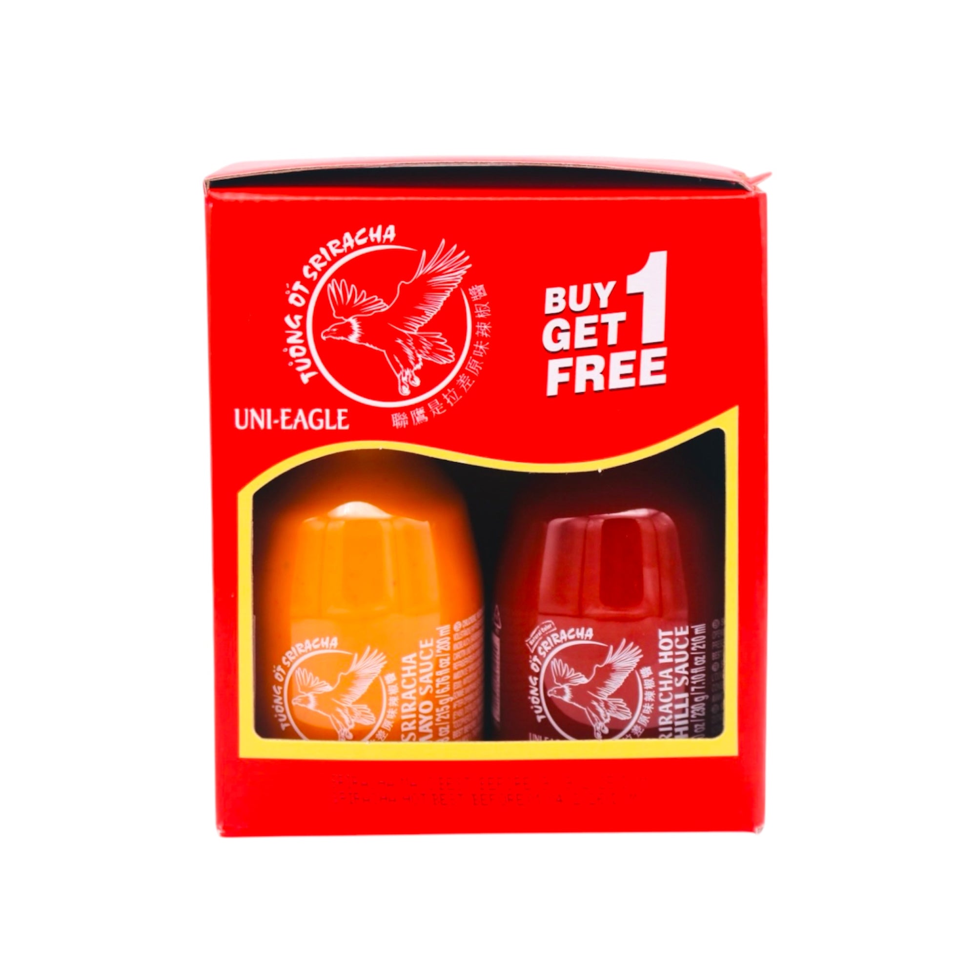 Uni-Eagle Brand Sriracha Hot Chilli Sauce Value Pack (210ml + 200ml) 445g - Tuk Tuk Mart