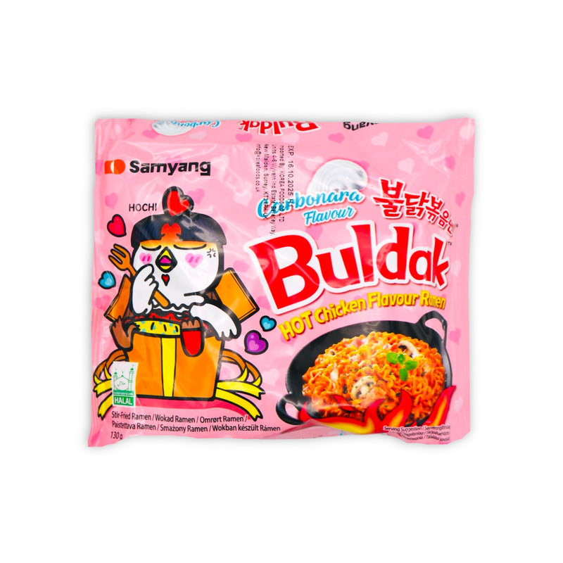 Samyang Buldak Carbonara Hot Chicken Flavour Ramen 130g | Tuk Tuk Mart