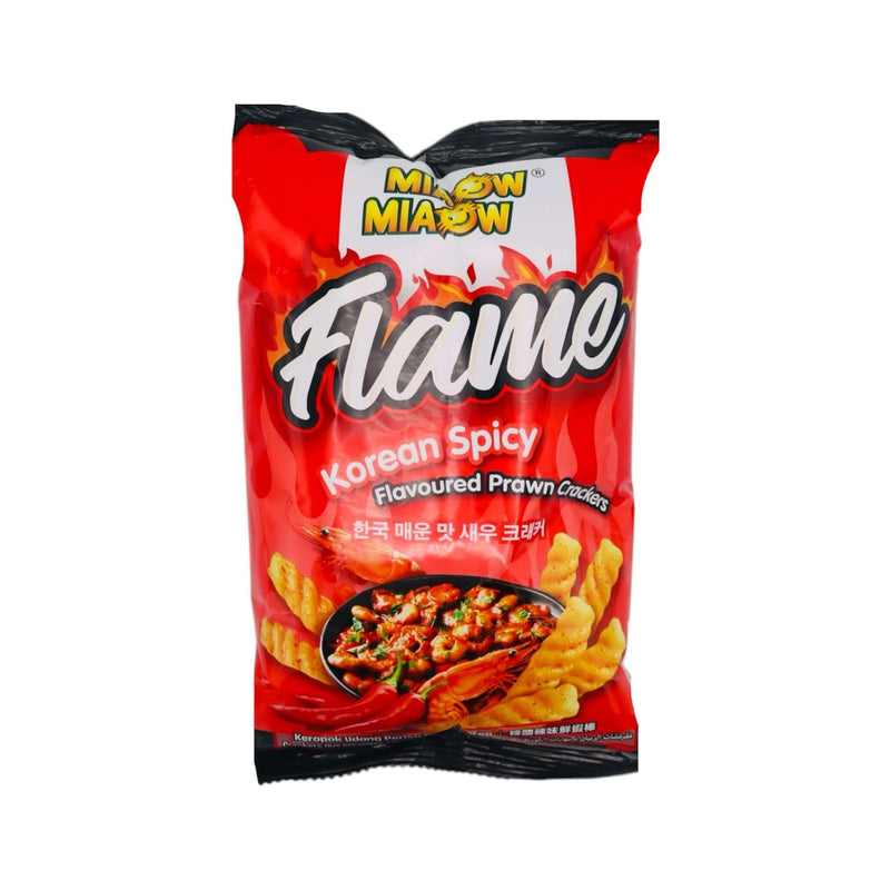 Miaow Miaow Korean Spicy Flavoured Prawn Crackers 50g - Tuk Tuk Mart