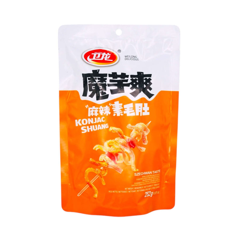 Wei Long Taste Szechuan Style Konjac Strips 衛龍魔芋爽麻辣素毛肚 252g - Tuk Tuk Mart