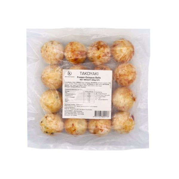 J&K Takoyaki Octopus Balls 章鱼小丸子 (16 Pcs) 480g (Frozen) - Tuk Tuk Mart