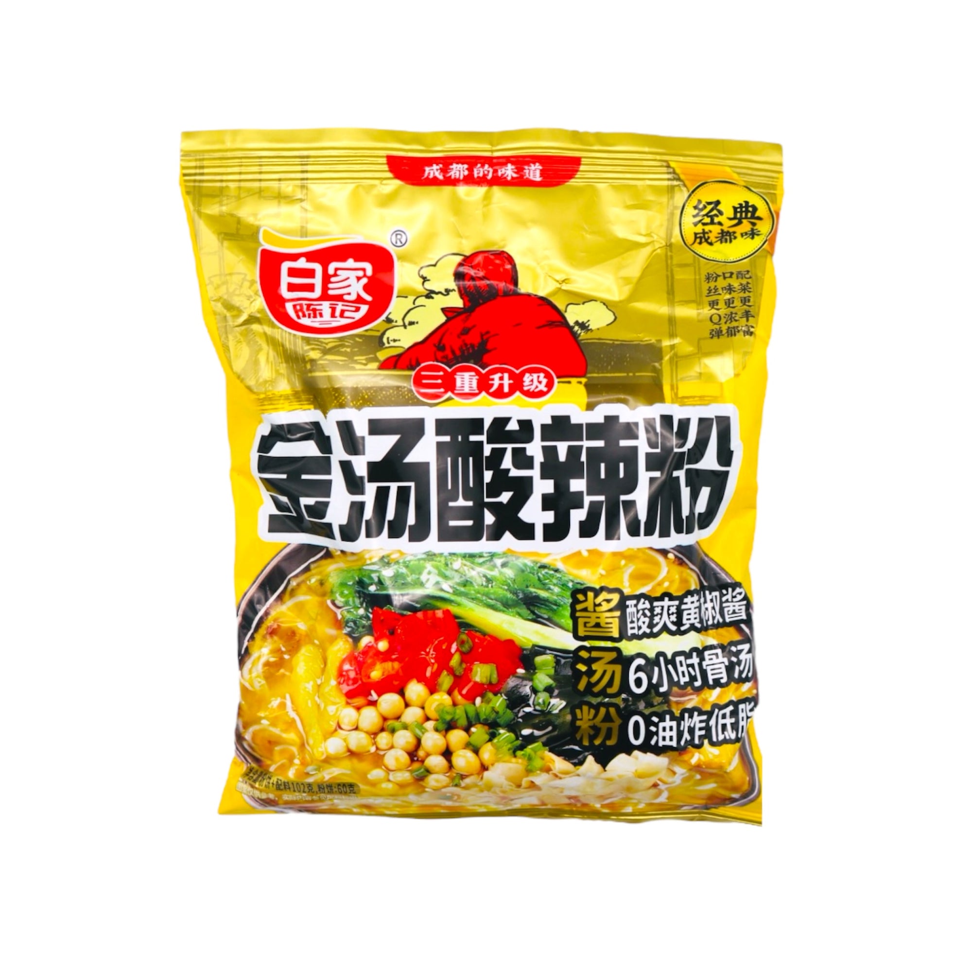 Baijia Golden Soup Hot & Sour Instant Vermicelli 102g - Tuk Tuk Mart