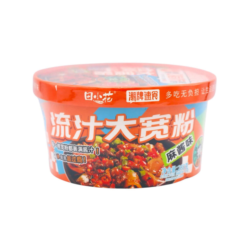 Tian Xiao Hua Wide Noodles Sesame Paste Flavour (Bowl) 田小花流汁大寬粉麻醬味 288g - Tuk Tuk Mart
