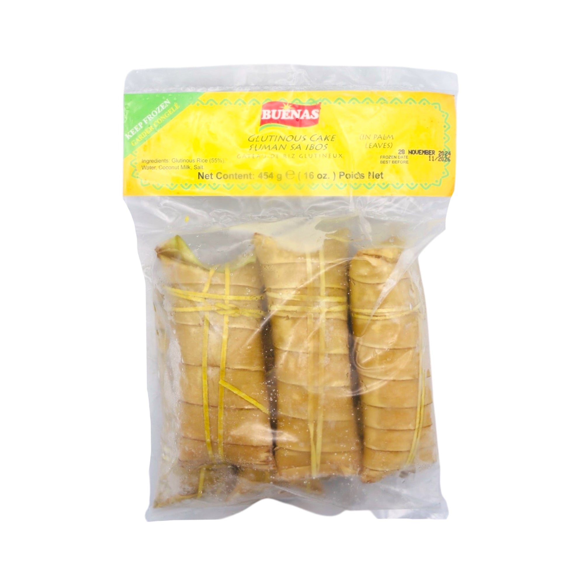 Buenas Glutinous Cake (Suman Sa Ibos) 454g (Frozen) - Tuk Tuk Mart