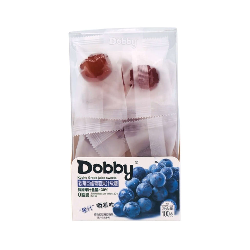 Dobby Soft Candy Grape Flavour 軟萌巨峰葡萄果汁軟糖 100g - Tuk Tuk Mart
