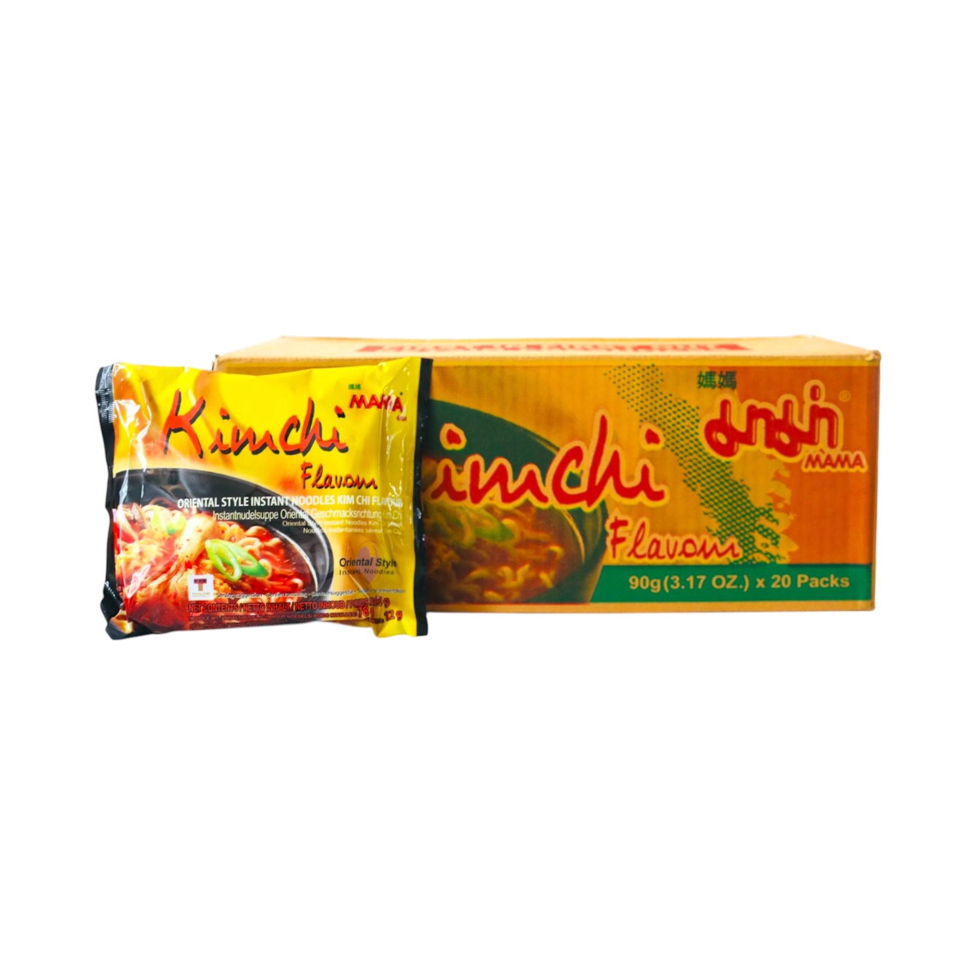 Box of Mama Korean Noodles Kimchi Flavour (20Packs*90g) (B.B.D 24.06.2025)