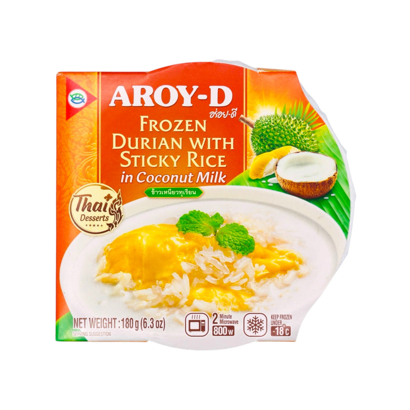 Aroy-D Durian with Sticky Rice in Coconut Milk 180g (Frozen) - Tuk Tuk Mart