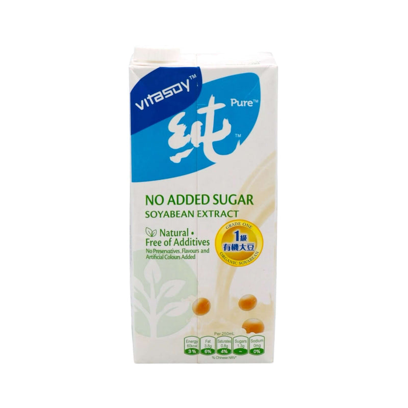 Vitasoy Pure No Added Sugar (Grade One Organic) Soyabean Extract 1L - Tuk Tuk Mart