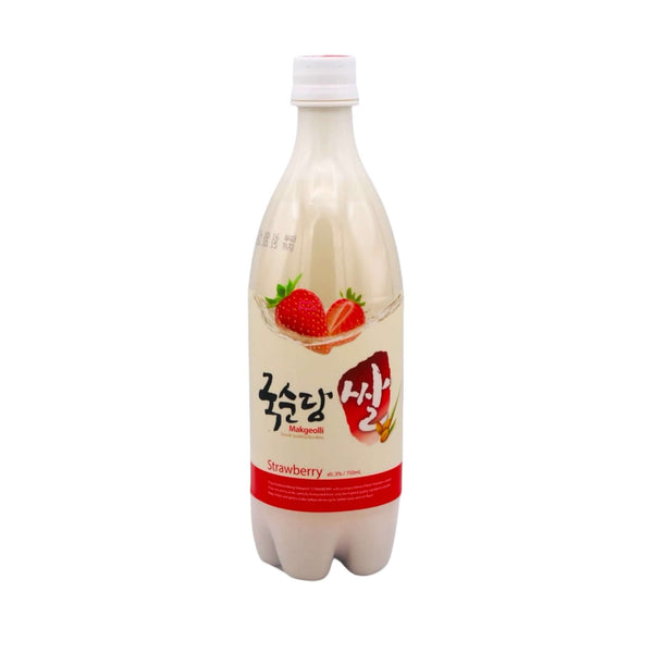 Kooksoondang Rice Makgeolli - Strawberry Flavour (Alc. 3% Vol.) 750ml - Tuk Tuk Mart