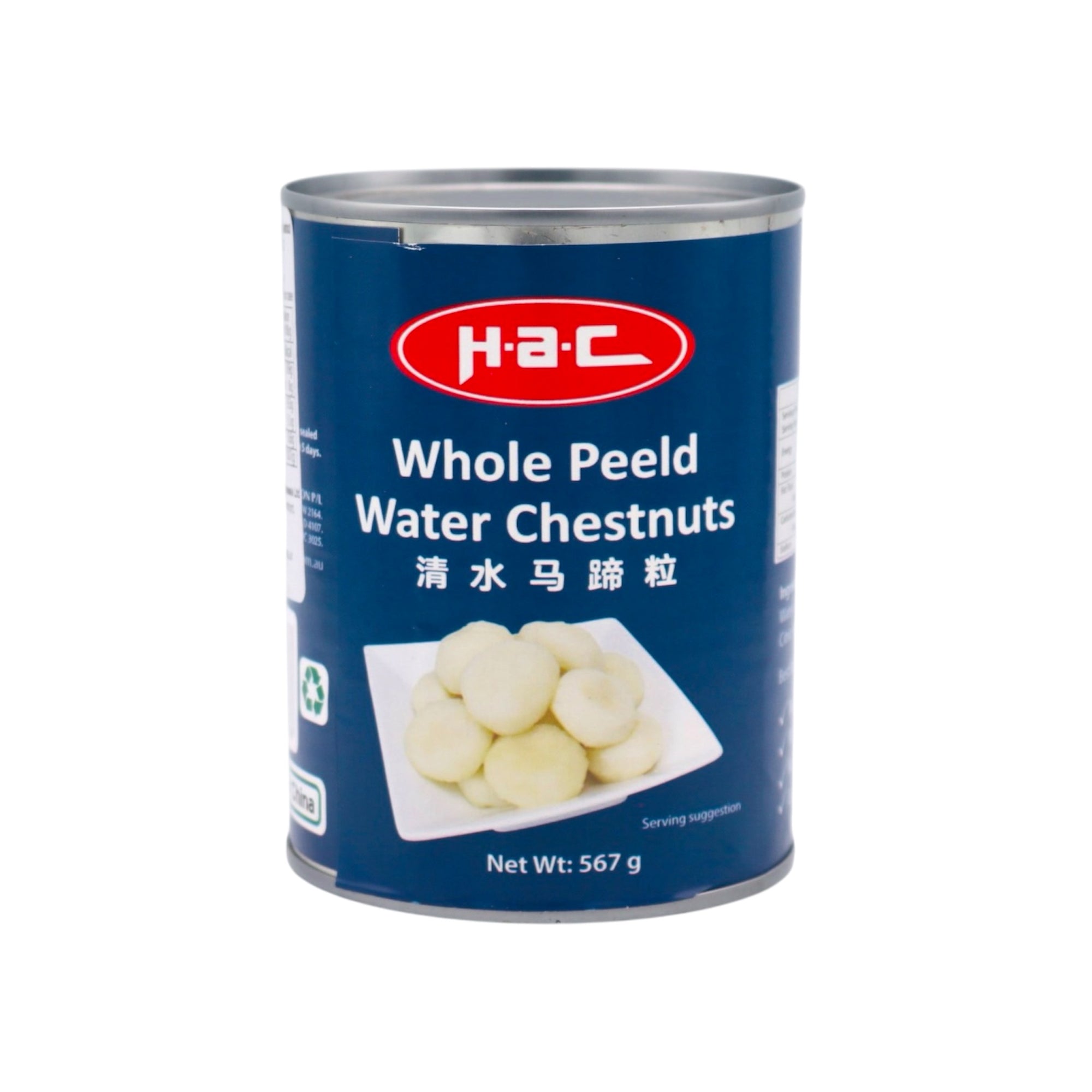 HAC Whole Water Chestnuts 567g - Tuk Tuk Mart