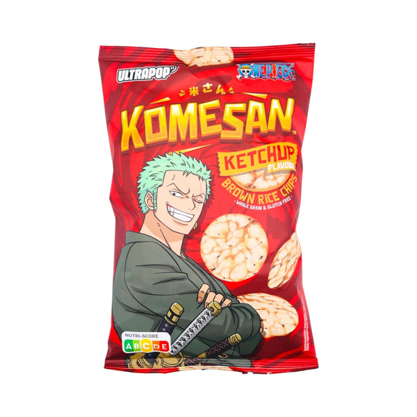 Ultra Pop One Piece Zoro Komesan Ketchup Brown Rice Chips 60g - Tuk Tuk Mart