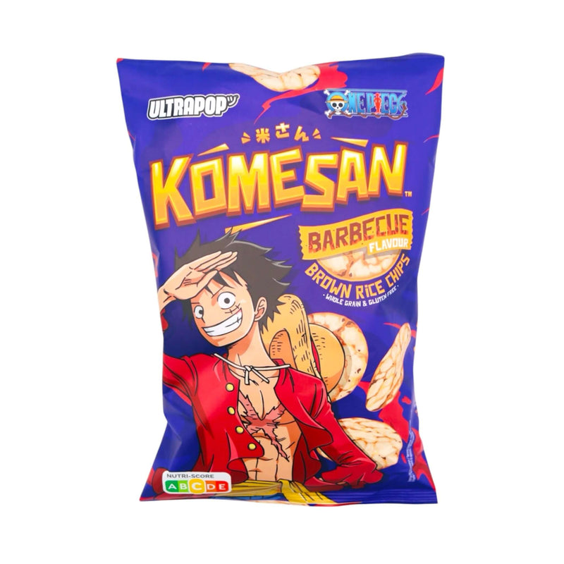 Ultra Pop One Piece Luffy Komesan Barbecue Flavour Brown Rice Chips 60g - Tuk Tuk Mart