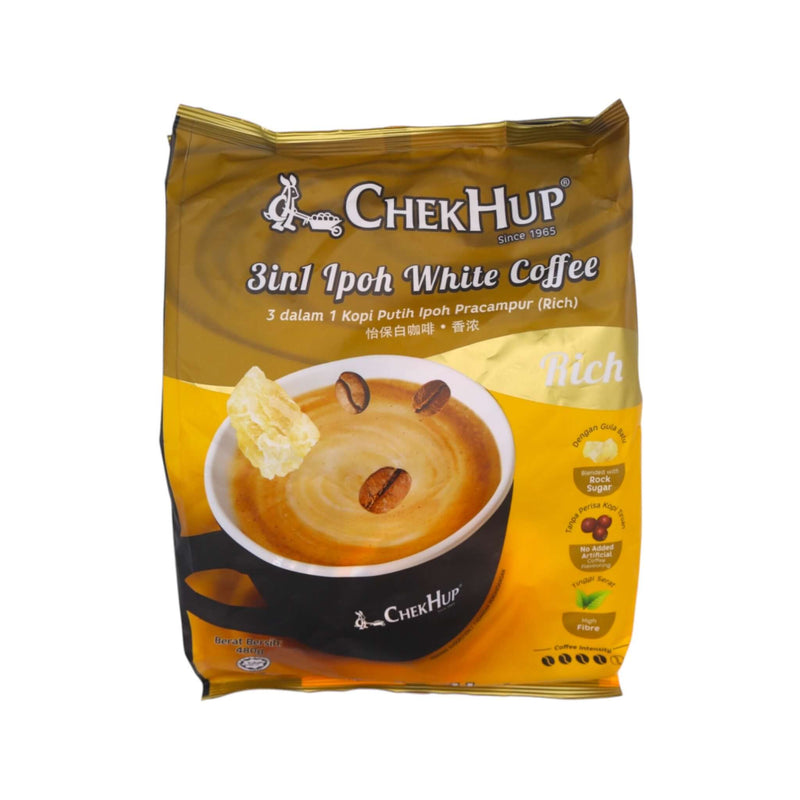 Chekhup 3-in-1 Ipoh White Coffee (Rich) (40g*12) 480g - Tuk Tuk Mart