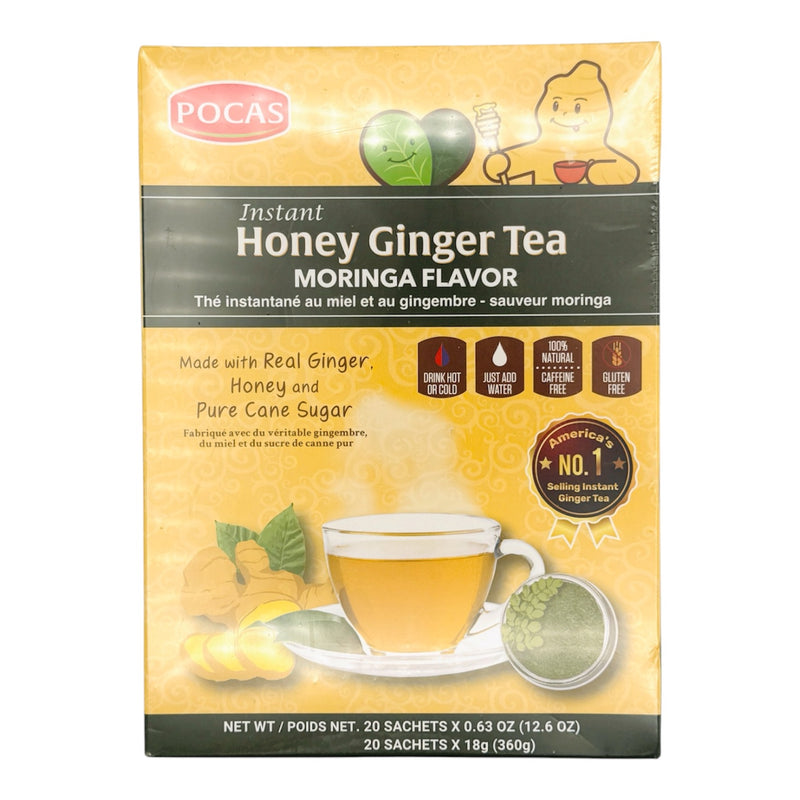 Pocas Instant Honey Ginger Tea Moringa Flavour (20pcs*18g) 360g