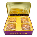 SunWinWah Mooncake with White Lotus Paste and Two Yolks (Less Sugar) 新榮華 低糖雙黃白蓮蓉月餅 (185g*4Pcs) 740g