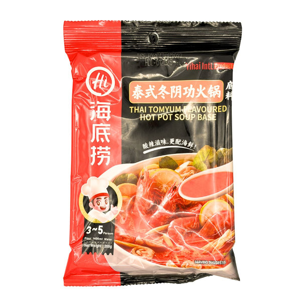 Haidilao Thai Tom Yum Flavoured Hot Pot Soup Base 海底撈泰式冬蔭功火鍋底料 200g