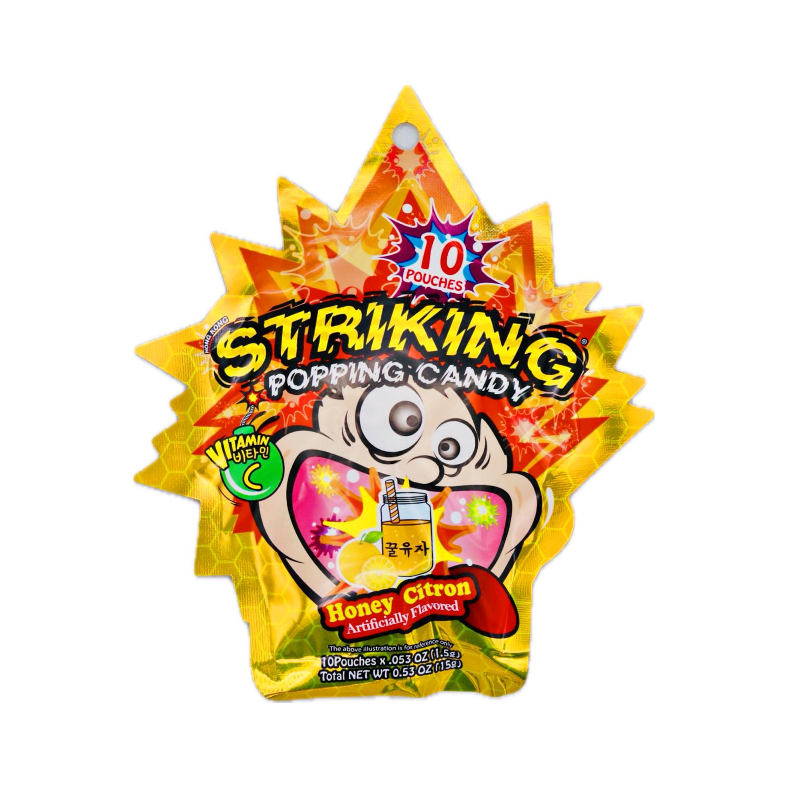 Striking Popping Candy - Honey Citron Flavour with Vitamin C 15g