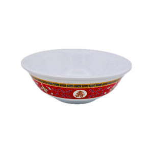 Red Melamine Longevity Pattern Soup Bowl (7 Inch) - Tuk Tuk Mart