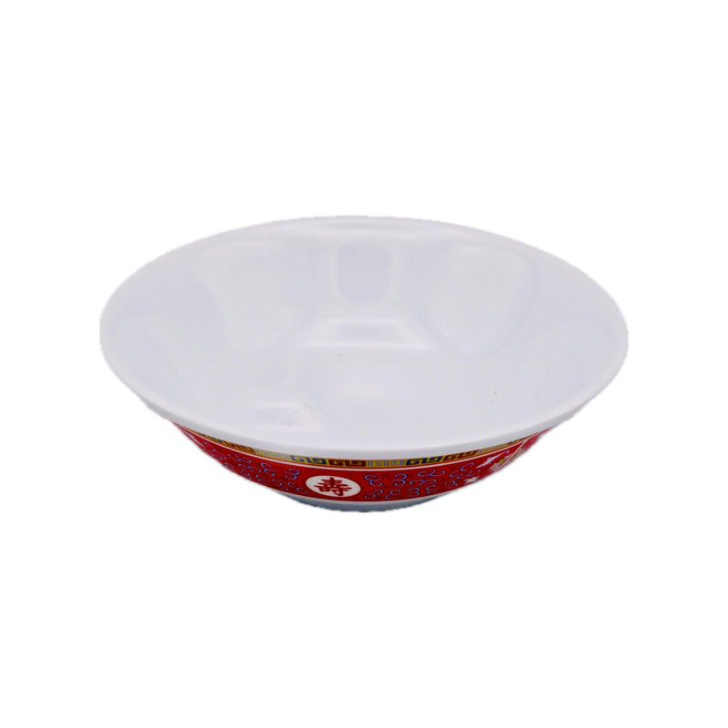 Red Melamine Longevity Pattern Soup Bowl (6 inch) - Tuk Tuk Mart