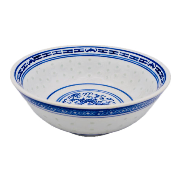 Blue Rice Pattern Soup Bowl (8 Inch) - Tuk Tuk Mart