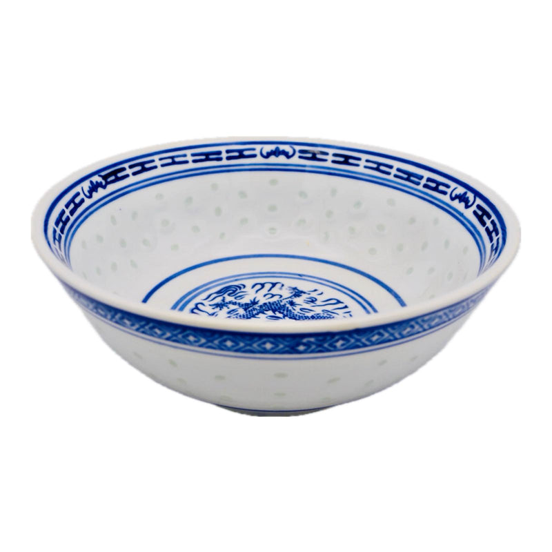 Blue Rice Pattern Soup Bowl (8 Inch) - Tuk Tuk Mart