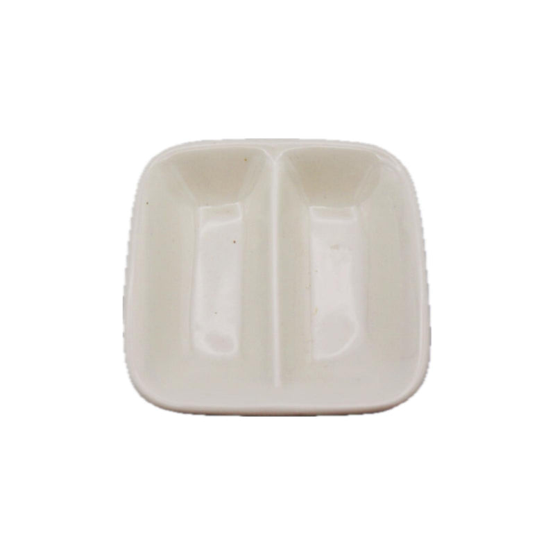 Durable White Divided Dish (3 inches) - Tuk Tuk Mart