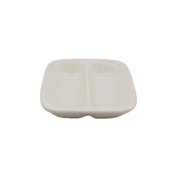 Durable White Divided Dish (3 inches) - Tuk Tuk Mart