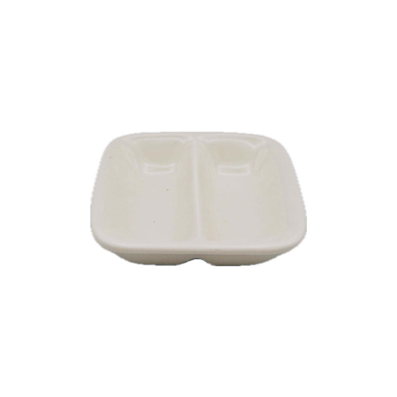 Durable White Divided Dish (3 inches) - Tuk Tuk Mart