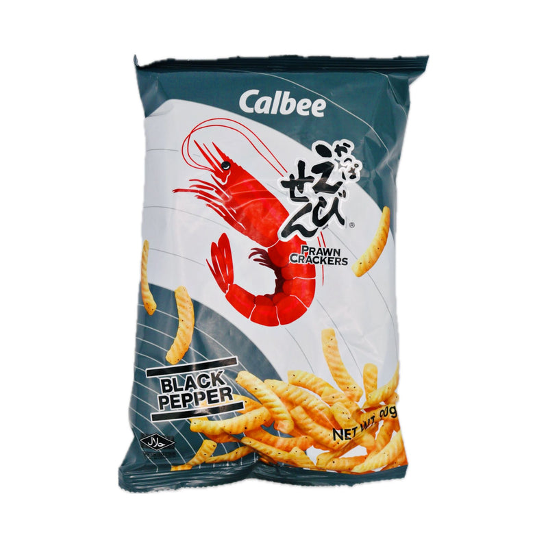 Calbee Prawn Crackers Black Pepper 90g - Tuk Tuk Mart