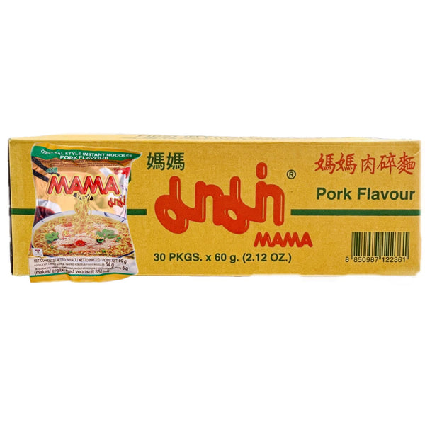 Box Of MAMA Pork Flavour Instant Noodles (30 packets X 60g) - Tuk Tuk Mart