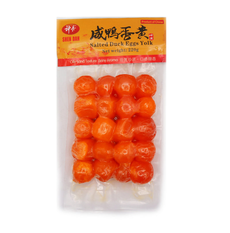 Shen Dan Salted Duck Eggs Yolk 神丹鹹蛋蛋黃 220g (Frozen) | Tuk Tuk Mart