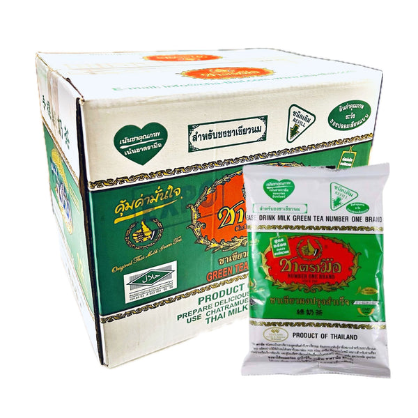 Case of Cha Tra Mue Brand Number One Hand Green Tea Mix (200g* 12bags) 2.4kg - Tuk Tuk Mart