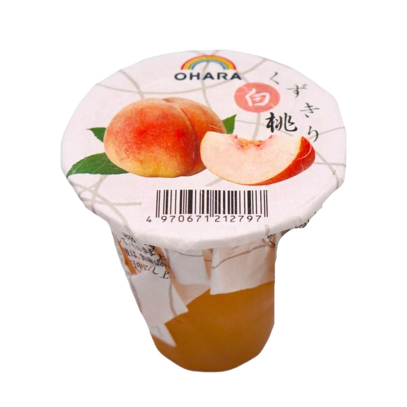 Ohara Kuzukiri Noodles Dessert White Peach 130g - Tuk Tuk Mart