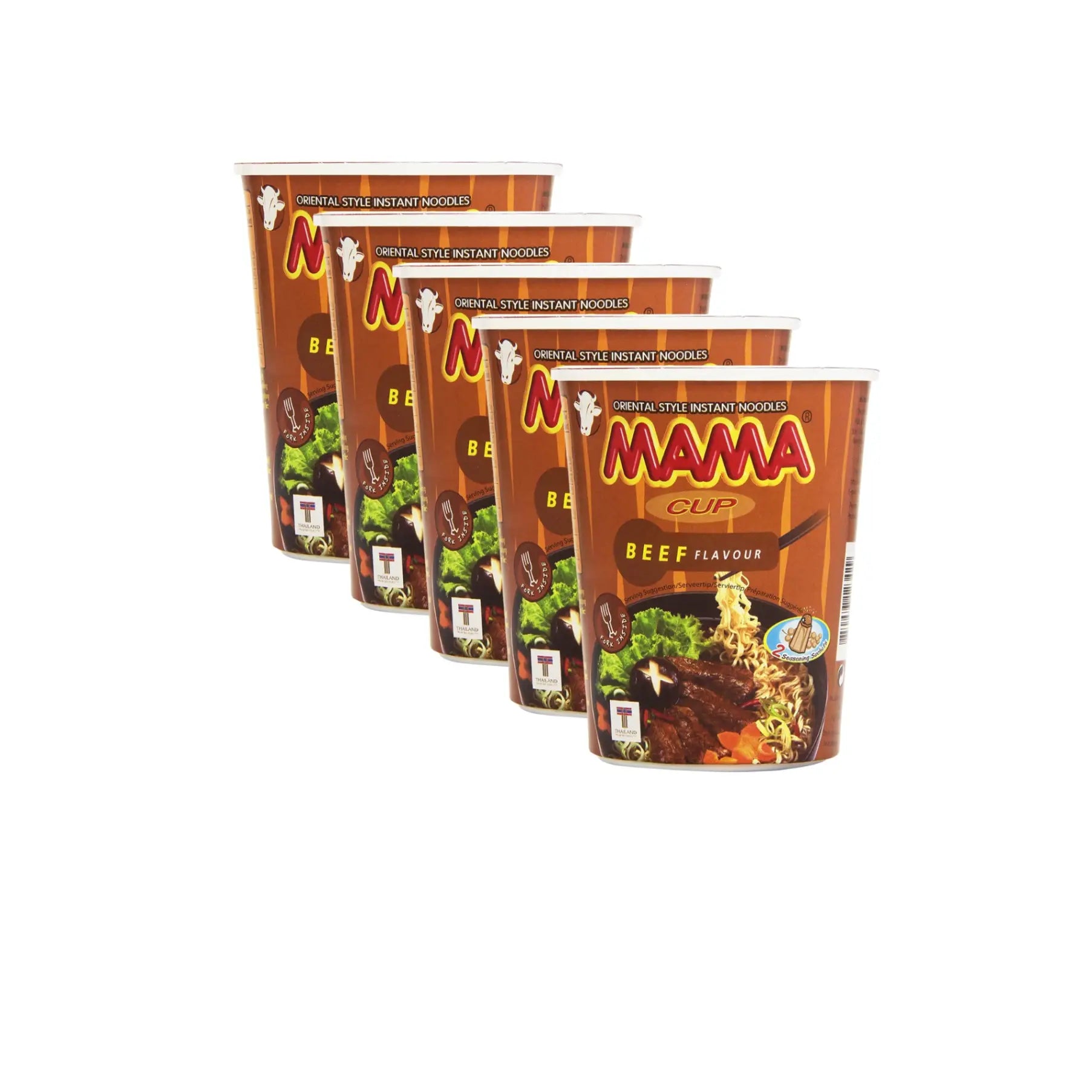 BUNDLE 5 pack MAMA Oriental Style Instant Noodles Spicy Pork