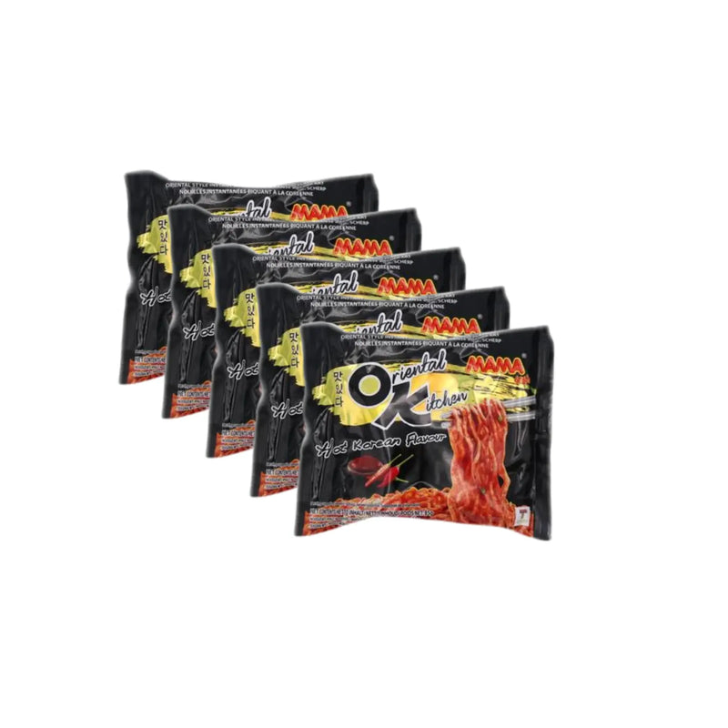 BUNDLE 5 pack MAMA Oriental Kitchen Hot Korean Flavour Instant Noodles 85g - Tuk Tuk Mart